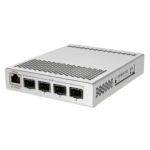 MikroTik 5-Port Desktop Switch, 1 Gigabit Ethernet Port, 4 SFP+ 10Gbps Ports (CRS305-1G-4S+IN)