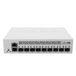 Mikrotik CRS310-1G-5S-4S+IN 10 Gigabit fibre connectivity way over a 100 meters – for small offices or ISPs. Hardware offloaded VLAN-filtering and even some L3 routing